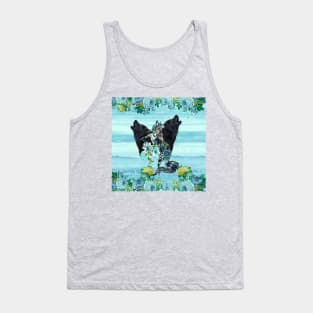 Wonderful elegant fox with flowers and wolves Tank Top